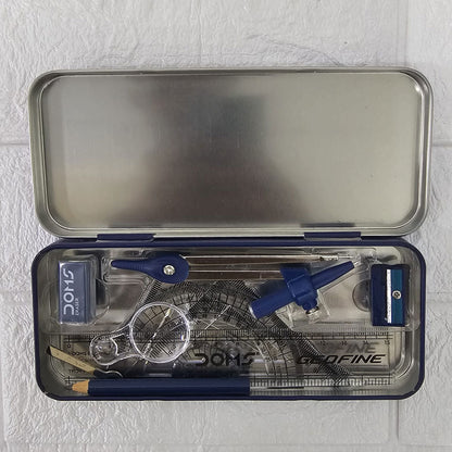 AM6074 DOMS GEOFINE COMPASS BOX - WITH MATHEMATICAL INSTRUMENT