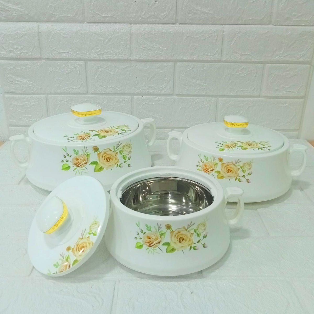Di0288 Rishabh Stallion 3-Piece Insulated Hot Pot Casserole Set