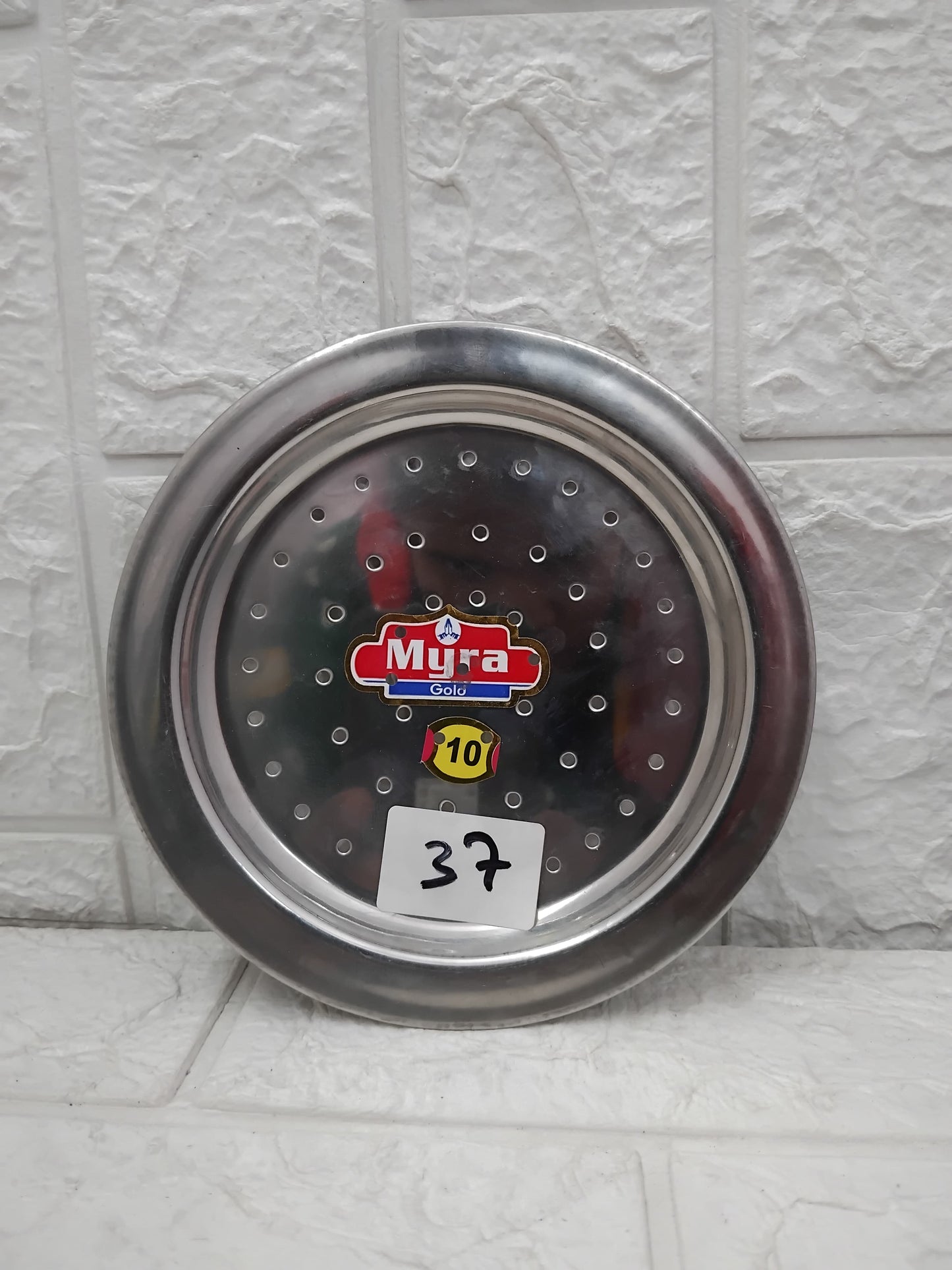 AM3599 Stainless Steel Cover Lid No10 with Hole Chiba