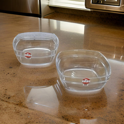 AM3737 Shine Max The Precious Series Square 1150ml Glass Bowl Set of 2 (SMB2015)-LXW132-4