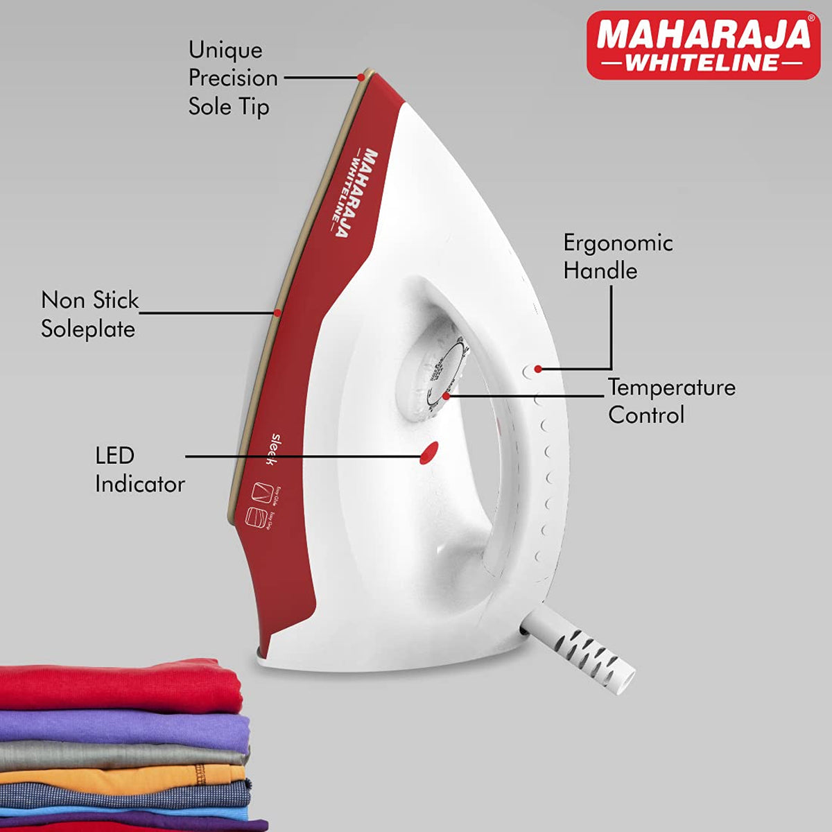 AM5809 Maharaja Sleek 1000-Watt Dry Iron