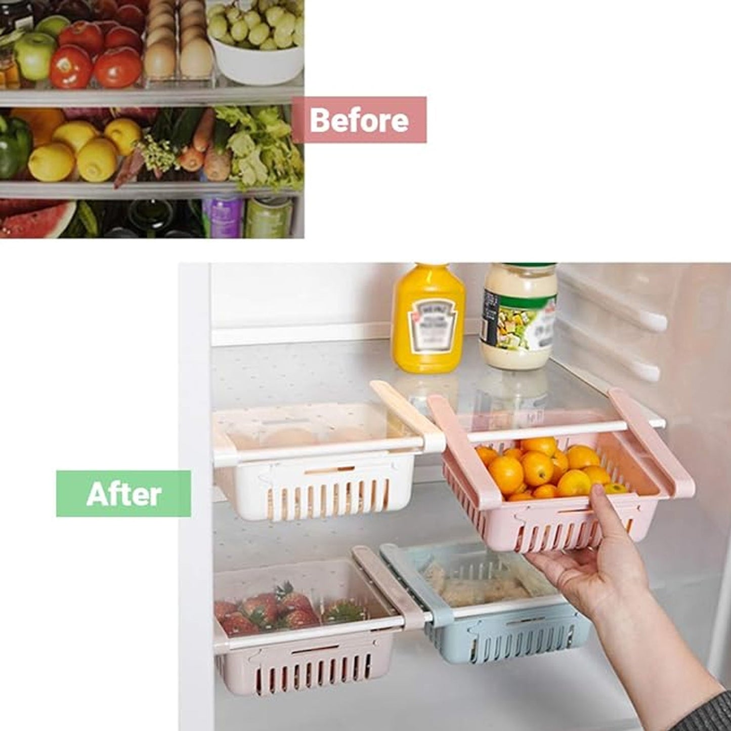 AM7775 Adjustable Fridge Storage Rack (1pc)