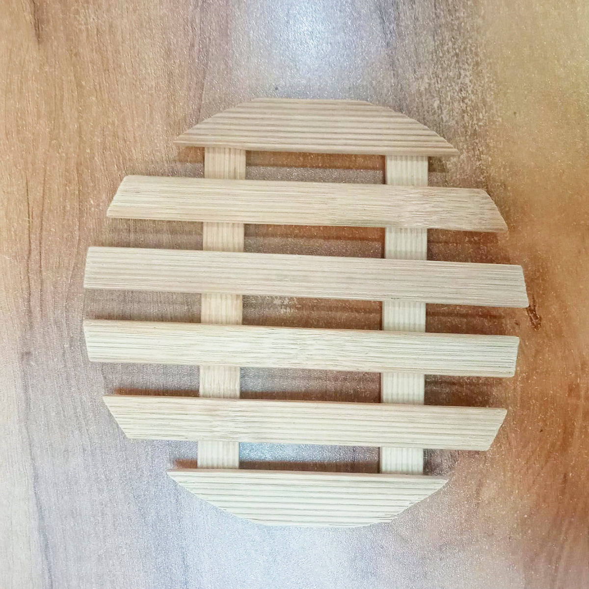 AM5727 Multi-Design Wooden Heat Insulation Place Mat Non-Slip Anti-Scalding Table Pad - (Pack of 1pc)
