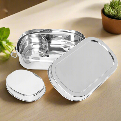 AM5651 Rishabh Stainless Steel (Capsule) Lunchbox for School and Office