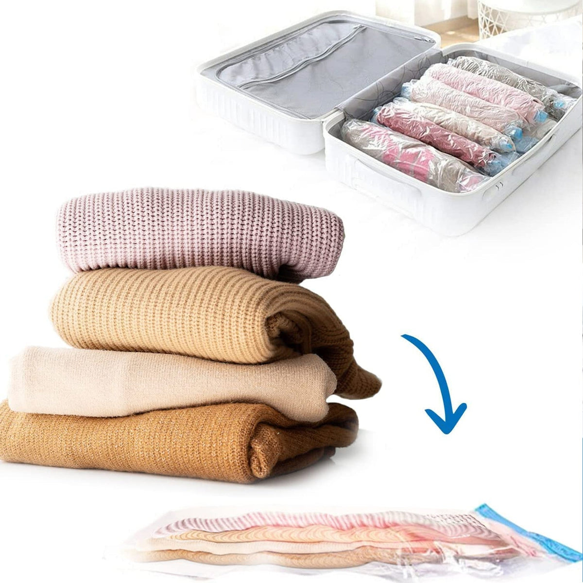 3634 Vacum Storage Bags with Hand Pump (Pack of 5)