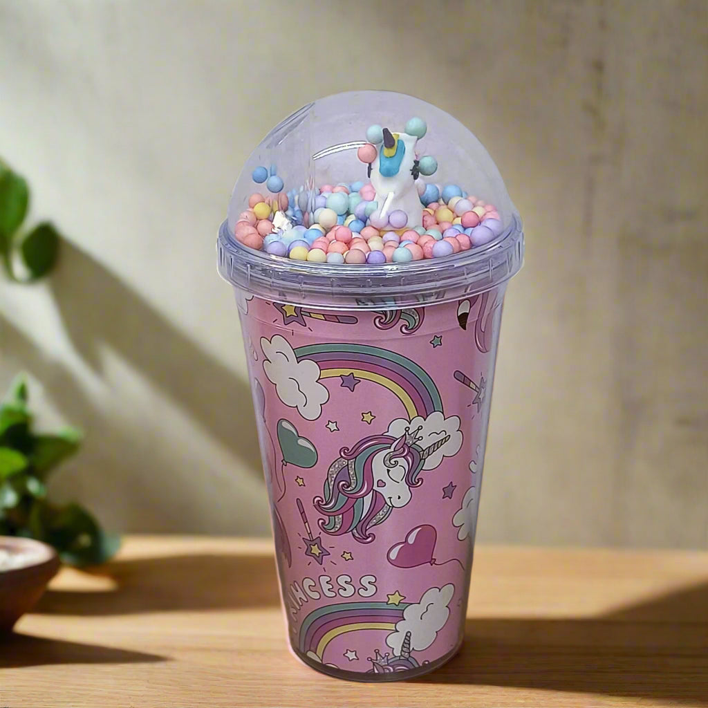 AM5348 3D Look Tumbler Cups with Lid Multi-Color 1pc - 21 cm
