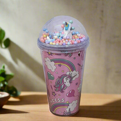 AM5348 3D Look Tumbler Cups with Lid Multi-Color 1pc - 21 cm