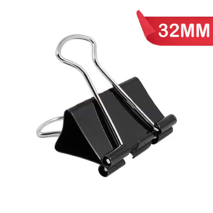 AM2175 Black Clip 12Pcs Binder Clip 32mm