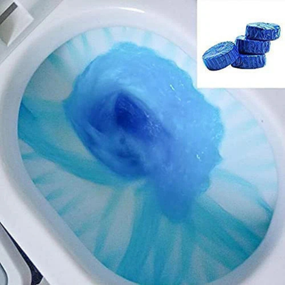 AM5410 Automatic Toilet Bowl Cleaner Tablets Stain Remover Bathroom Flush Tank Blue Tab Tablet(Pack of 10 Pcs, Color: Blue)