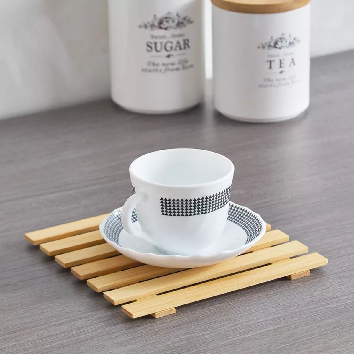 AM5727 Multi-Design Wooden Heat Insulation Place Mat Non-Slip Anti-Scalding Table Pad - (Pack of 1pc)