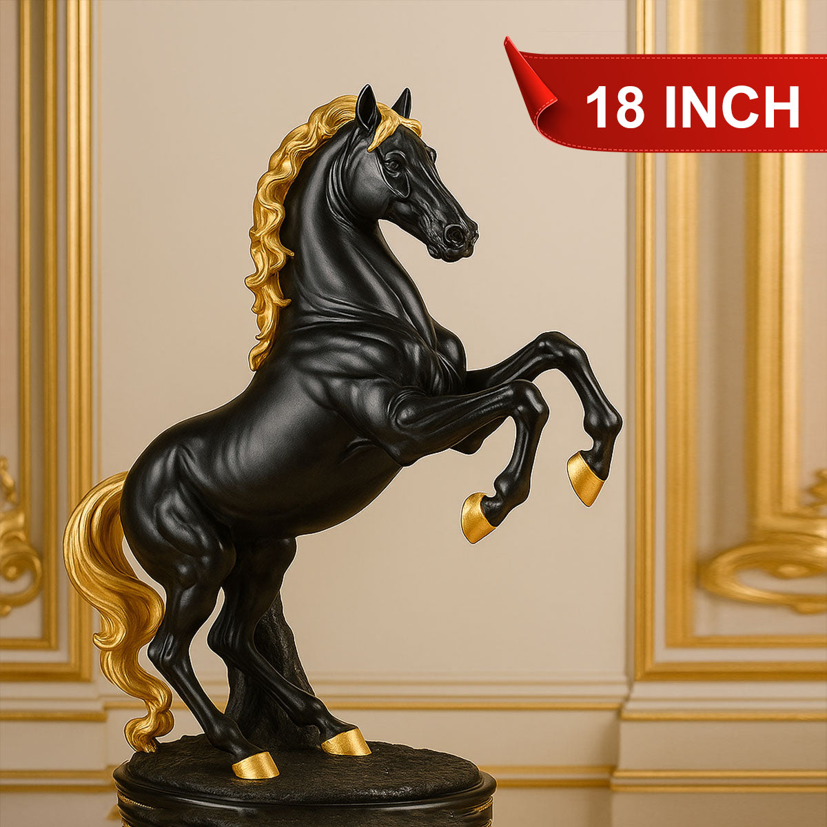 AM5934 Rearing Resin Horse Showpiece