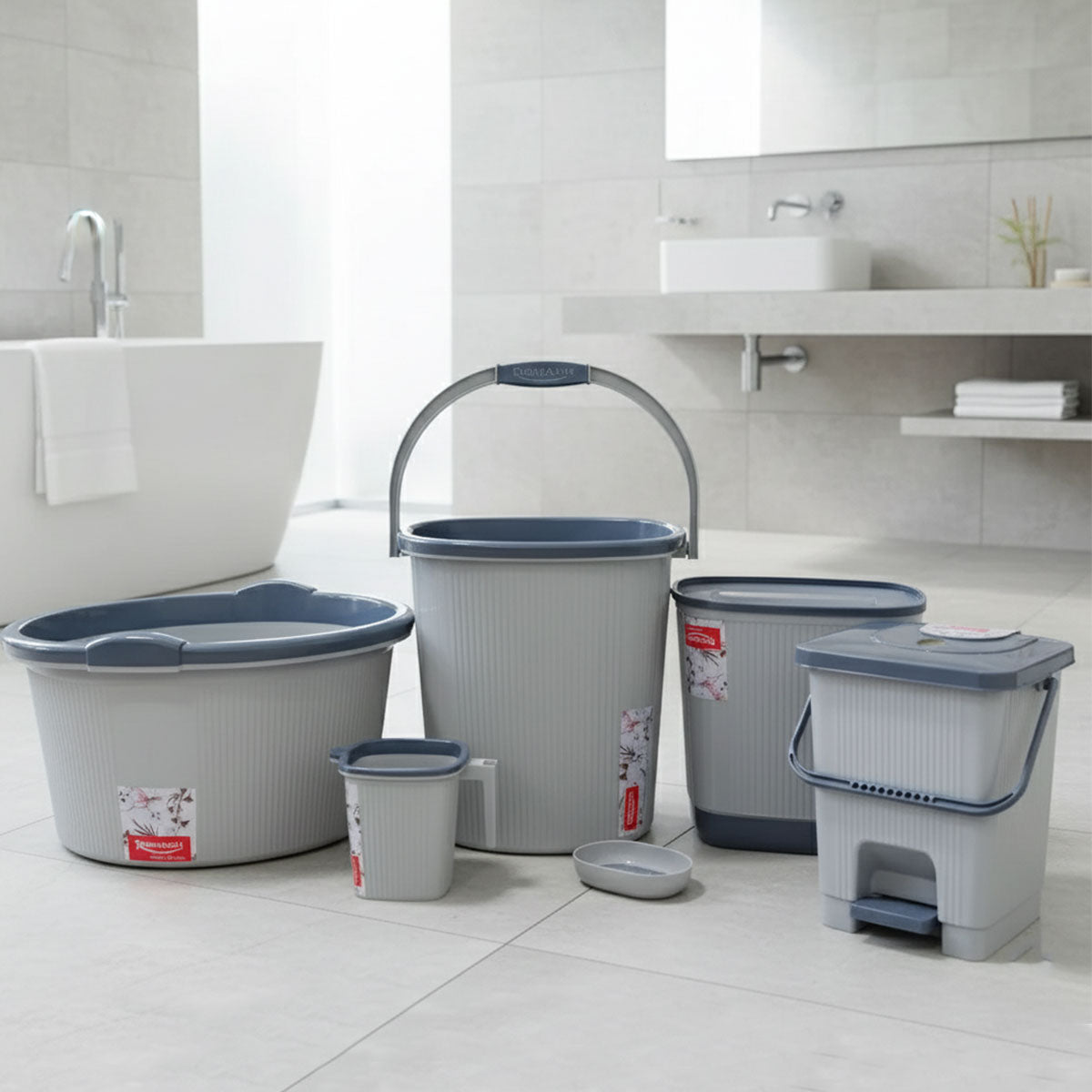 AM6226 Rishabh Super Line Jumbo Set 6 – Premium Bathroom Utility Kit