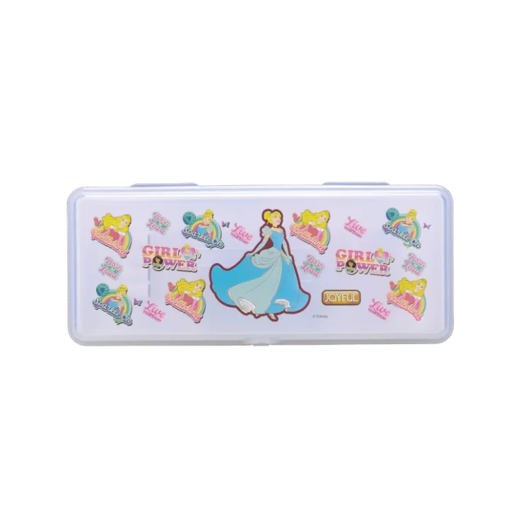 AM3272 Joyful Artist Small Zipper Campass Box Color Availablity As Per Stock Transparent Printed Plastic Campass Box 1 Piece