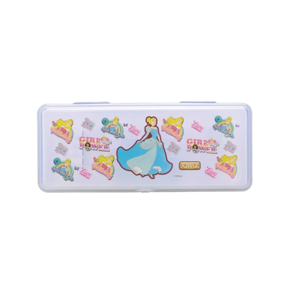AM3272 Joyful Artist Small Zipper Campass Box Color Availablity As Per Stock Transparent Printed Plastic Campass Box 1 Piece