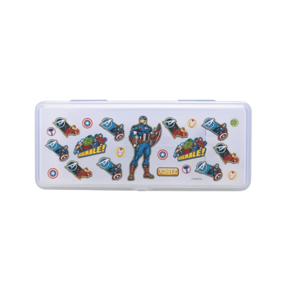 AM3271 Artist Big Zipper Campass Box Color Availablity As Per Stock Transparent Printed Plastic Campass Box 1 Piece