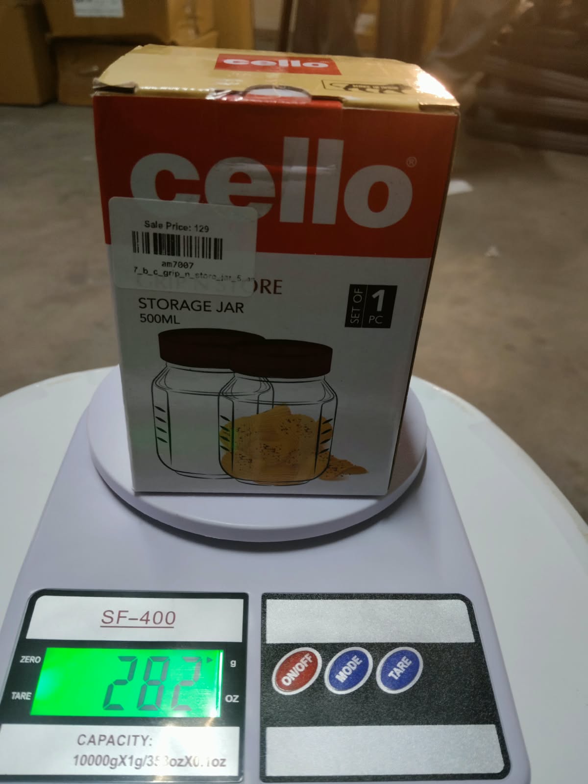 AM7007 Cello Cacia Borosilicate Storage Jar, 500ml