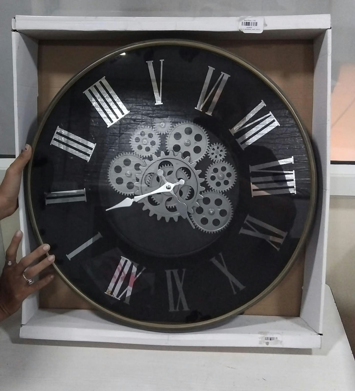 AM7039 Gear time wall clock big