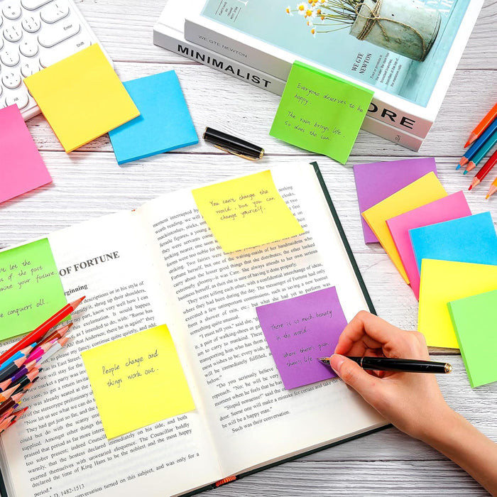 AM2173 Mix Prompt Sticky Note Pad 100 Sheets (3x3) Multicolour