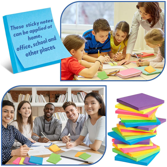 AM2173 Mix Prompt Sticky Note Pad 100 Sheets (3x3) Multicolour