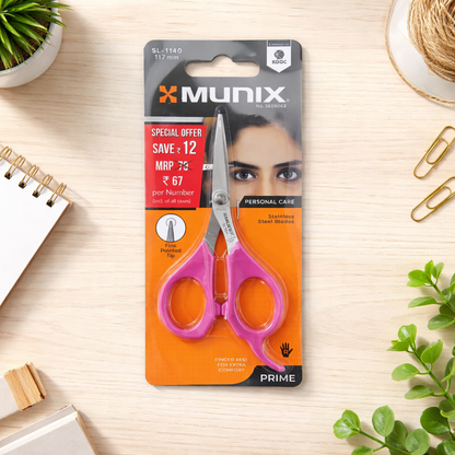 AM7258 Munix SL-1140 E Personal Care Facial Scissors (117 mm)