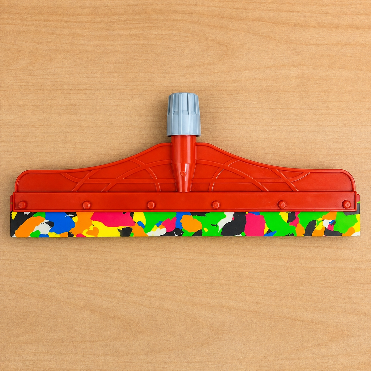 A07036 Plastic Floor Wiper Head with Multicolor EVA Rubber Blade