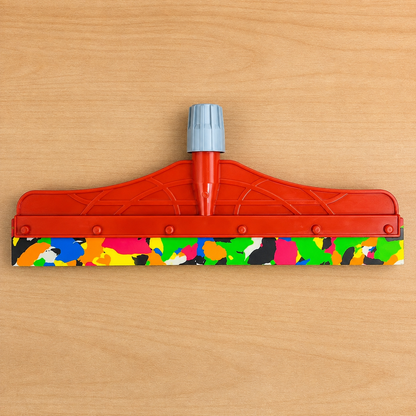 A07036 Plastic Floor Wiper Head with Multicolor EVA Rubber Blade