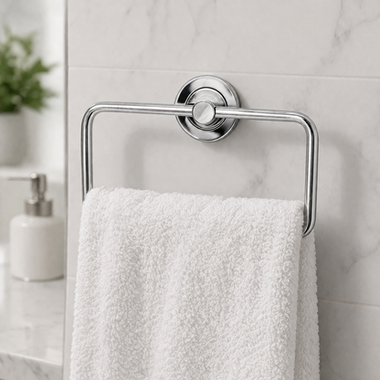 3906 Silver Towel Square Ring Holder