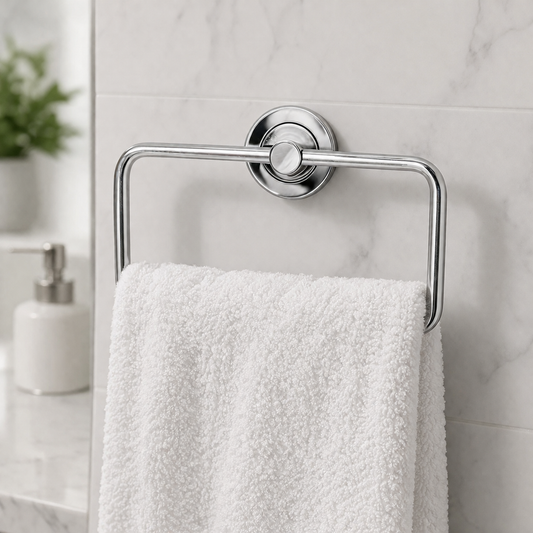 3906 Silver Towel Square Ring Holder