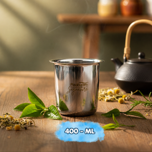AM7583 Madhuram Signature 400ml Stainless Steel Multipurpose Deep Container (9x8x8 cm)