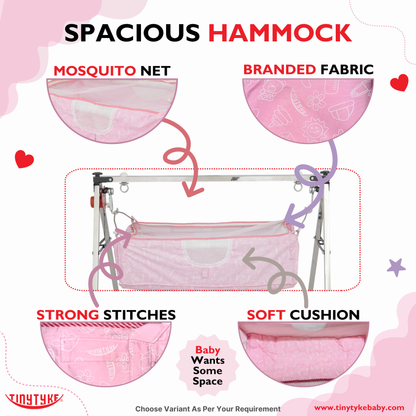 AM6459 TinyTyke- Automatic Baby Cradle Square Pipe - Semi Foldable (A-4S)