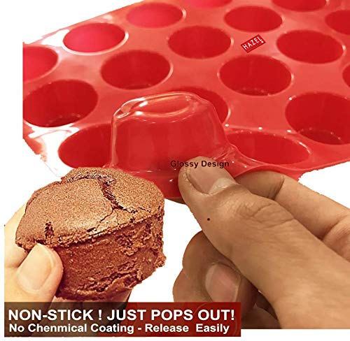 3316 Silicone Cupcake Muffin Mould Microwave Safe Nonstick 12 Cups Muffin Pan Chocolate Baking Tray for House and Bakery  25.6x19.1 inch (Multicolor)