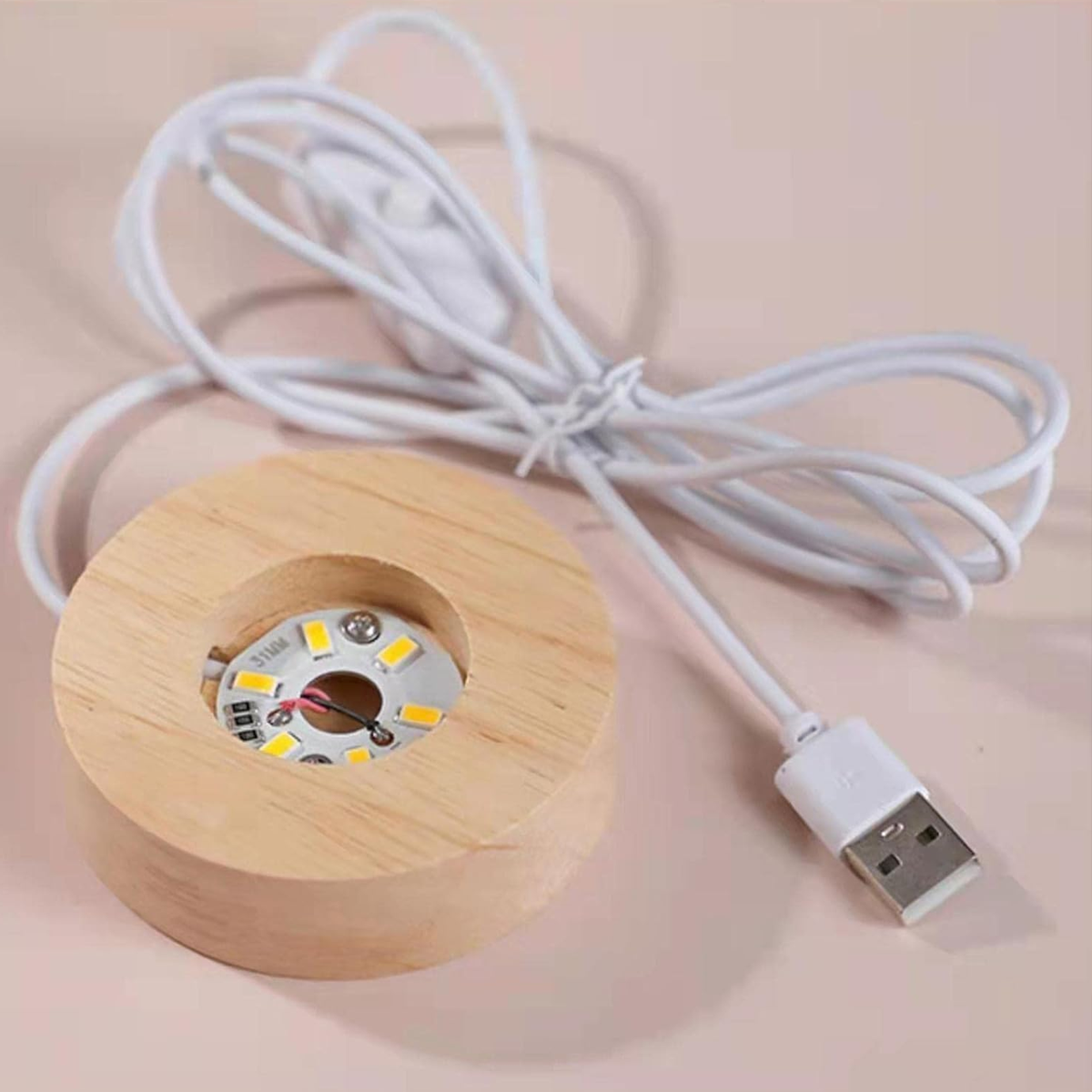 AM5592 3D Astronaut Climbing Moon Crystal Ball LED USB Night Light Lamp for Home Decoration