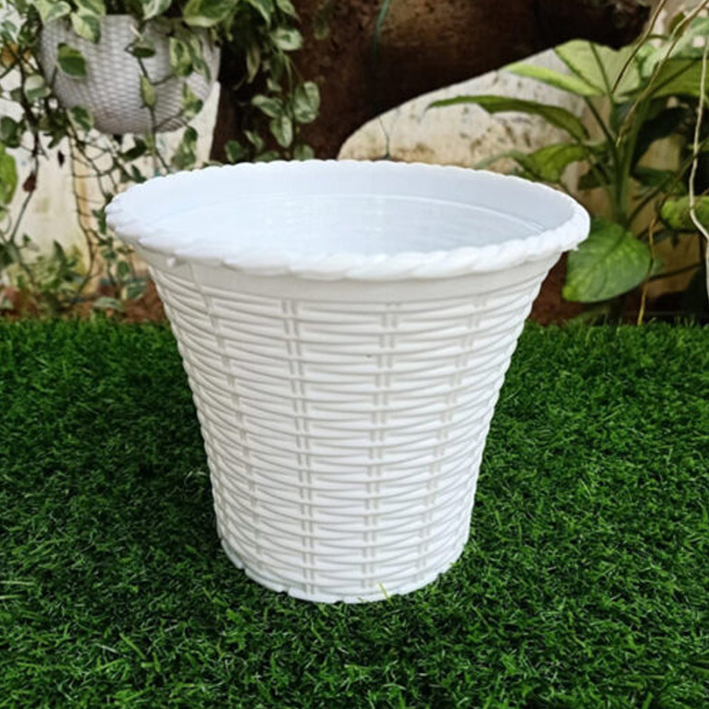 AM0826 Ap Juhi Pot 10 inch -Multicolor Designer Plastic Flower pots