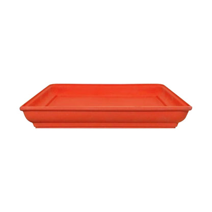 AM0935 Flower Pot Square Plastic Plant 12 Inch Saucer Tray Plant Pot