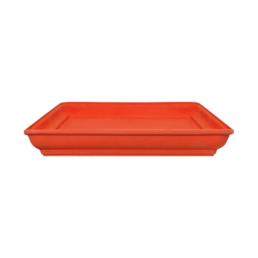 AM0935 Flower Pot Square Plastic Plant 12 Inch Saucer Tray Plant Pot