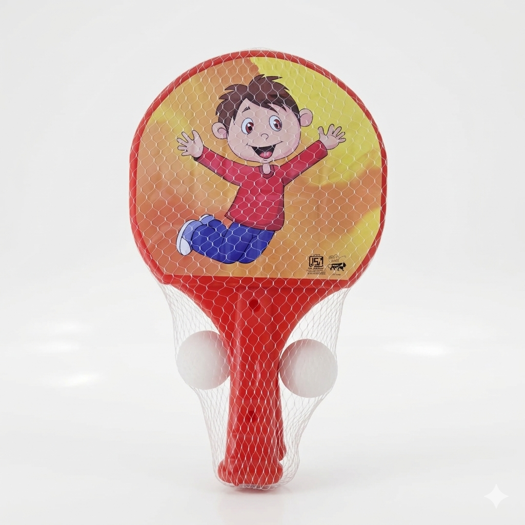 AM7077 Kid's Cartoon Table Tennis Set (2 Paddle & 2 Balls) - Small