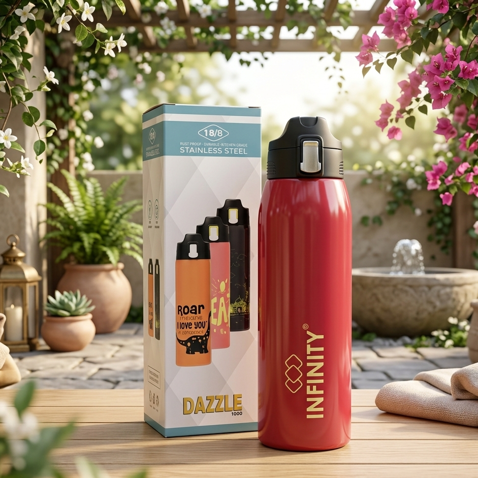 AM7045 Infinity Dazzle Vacuum Insulated Stainless Steel Bottle 1000 ml
