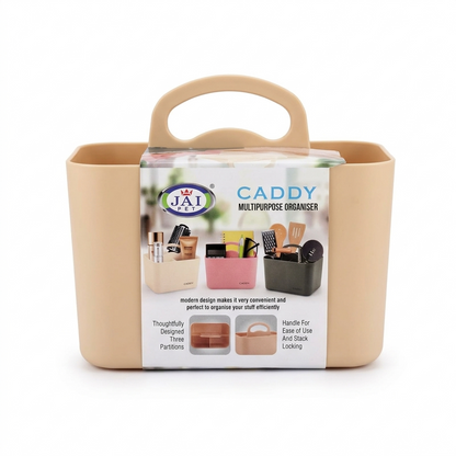 AM7158 Jai Pet Caddy Multipurpose Plastic Organizer with 3 Partitions and Handle