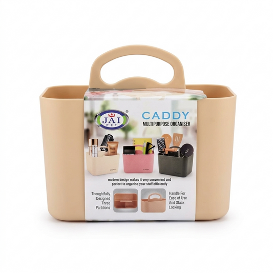 AM7158 Jai Pet Caddy Multipurpose Plastic Organizer with 3 Partitions and Handle