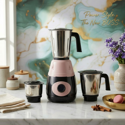 AM7427 BOSS Bravo B-274 500W Mixer Grinder with 3 Steel Jars