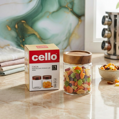 AM7436 Cello Cacia Borosilicate Storage Jar, 400ml