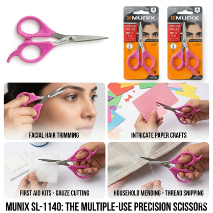 AM7258 Munix SL-1140 E Personal Care Facial Scissors (117 mm)