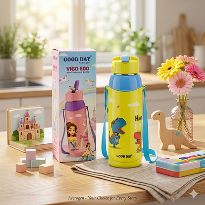 AM7364 Good Day Acerogen Vigo 400 Insulated Steel Water Bottle for Kids (60ml)