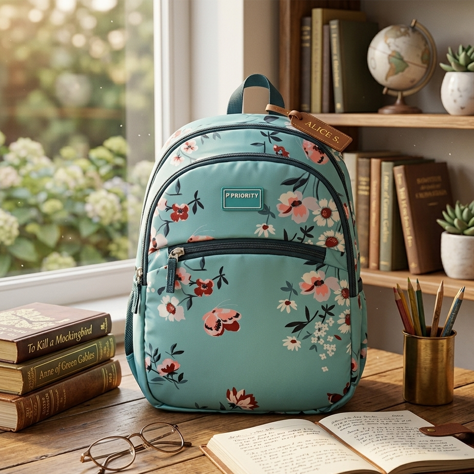 AM7135 Priority Scribble 001 Floral Print Collage Bag - Mix Design - (14in)