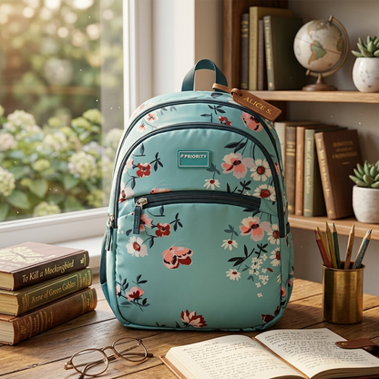 AM7135 Priority Scribble 001 Floral Print Collage Bag - Mix Design - (14in)