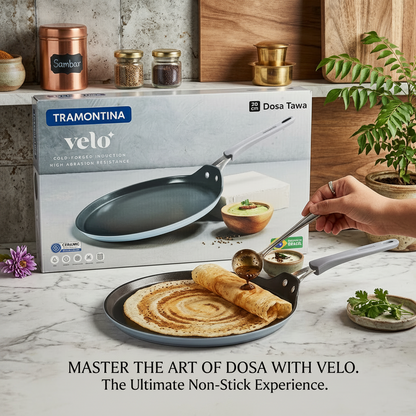 AM7396 Tramontina Velo Forged 30 cm Ceramic Dosa Tawa (Sea)