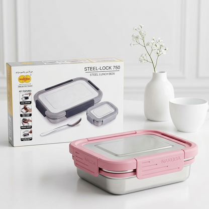 AM7102 Nakoda Plast Steel-Lock Premium Stainless Steel Lunch Box 750