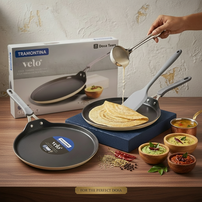 AM7393 Tramontina Velo 28 cm Cold-Forged Ceramic Dosa Tawa (Sand)