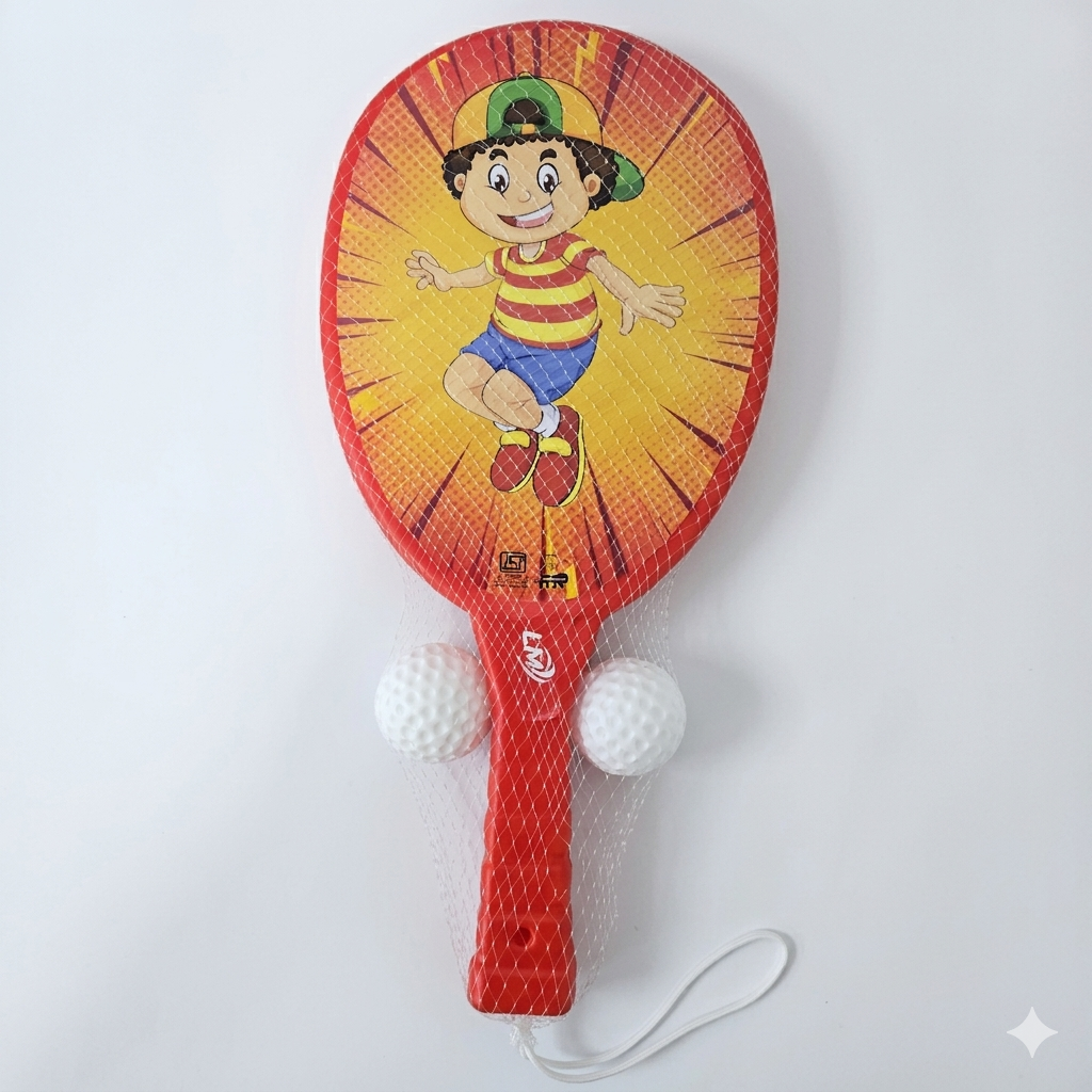 AM7078 Kid's Cartoon Table Tennis Set (2 Paddle & 2 Balls) - Big