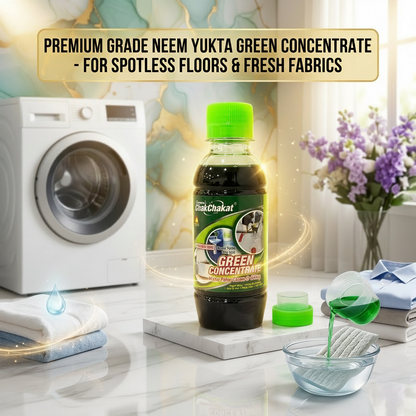 AM7506 Hariom ChakChakat Premium Grade Green Concentrate Floor Cleaner – Neem Yukta 200ML